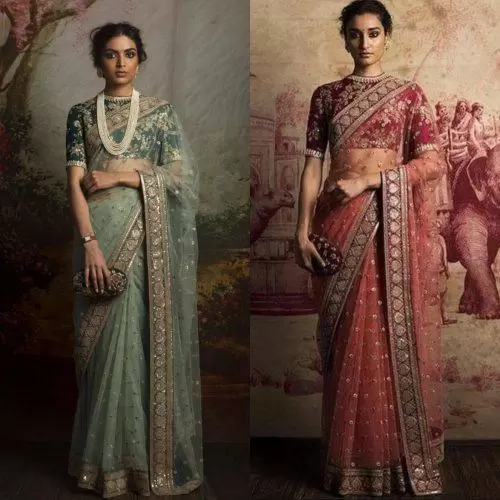 How To Wear A Net Saree