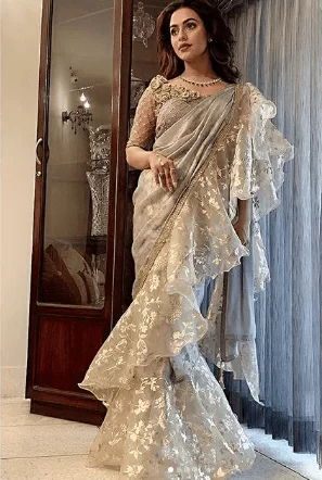 net saree latest styles