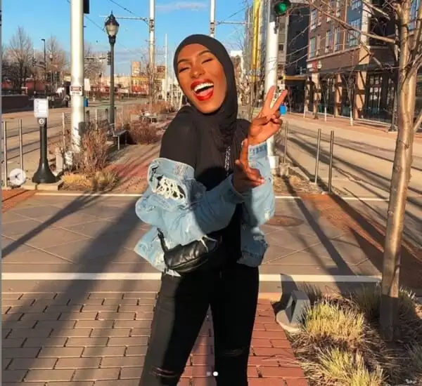 denim jacket stuled by dark skinned girl