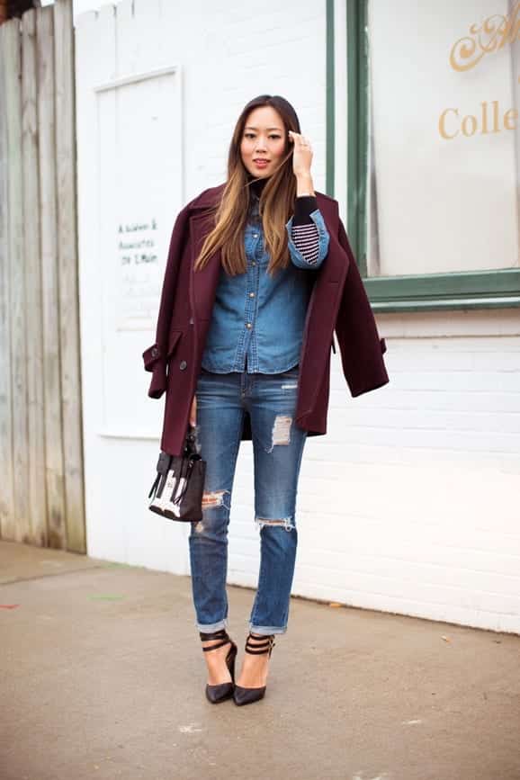 women outfits with blue jeans