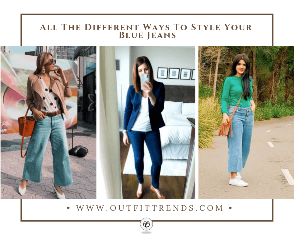 how to wear blue jeans