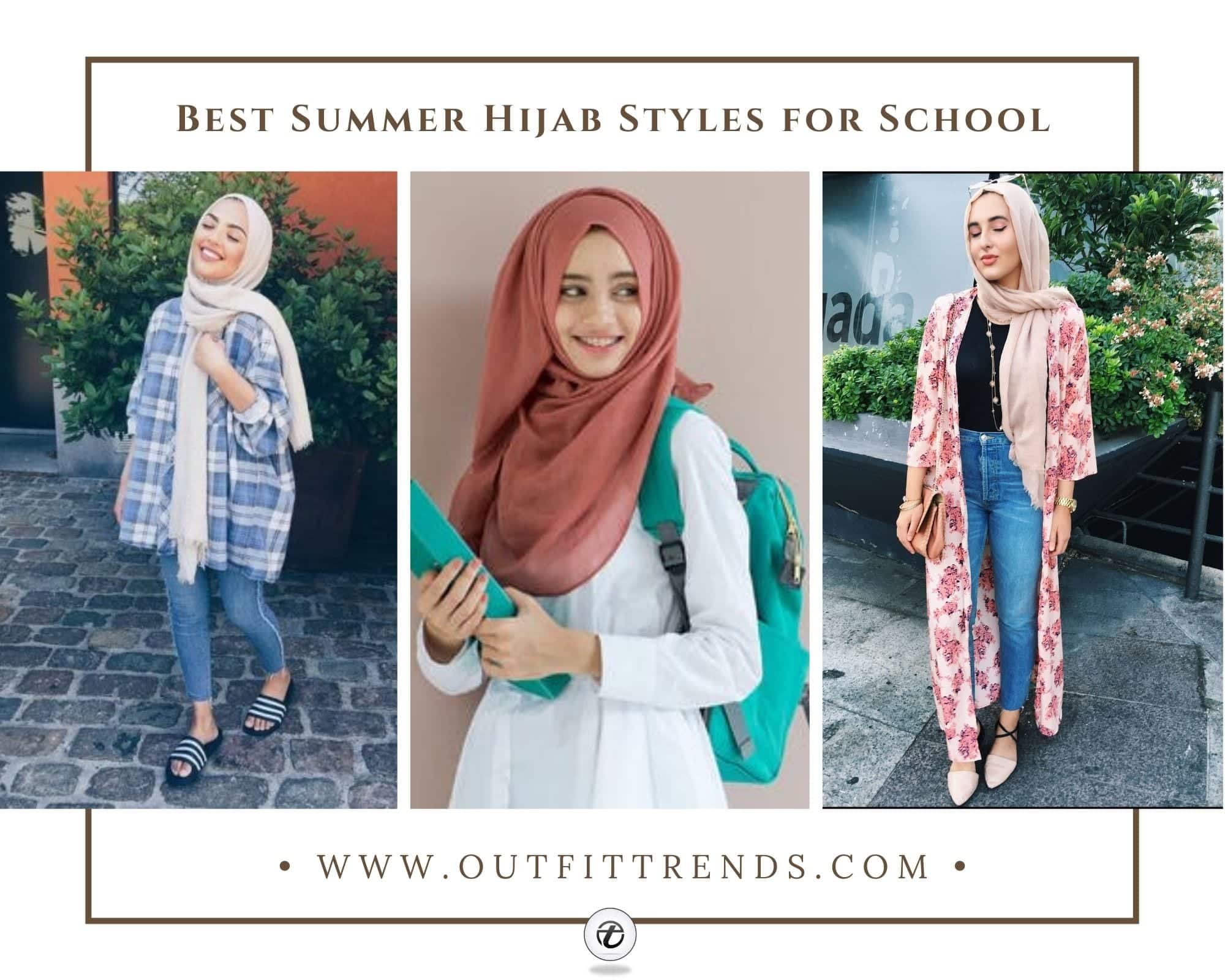 summer school hijab styles