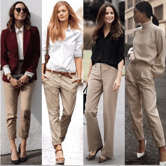 What shoes to wear with khaki pants female