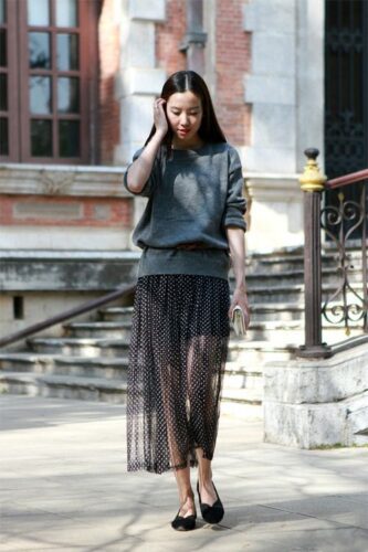 Outfits with Sheer Skirts- 29 Ideas How to Wear Sheer Skirts