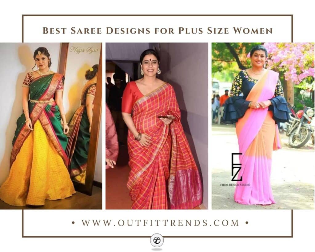 saree designs for plus size women