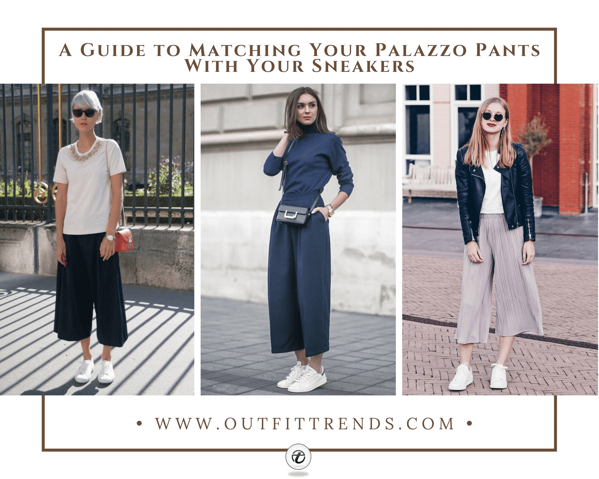 how to wear palazzos with sneakers