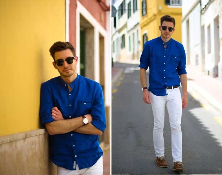 how to wear white jeans guys