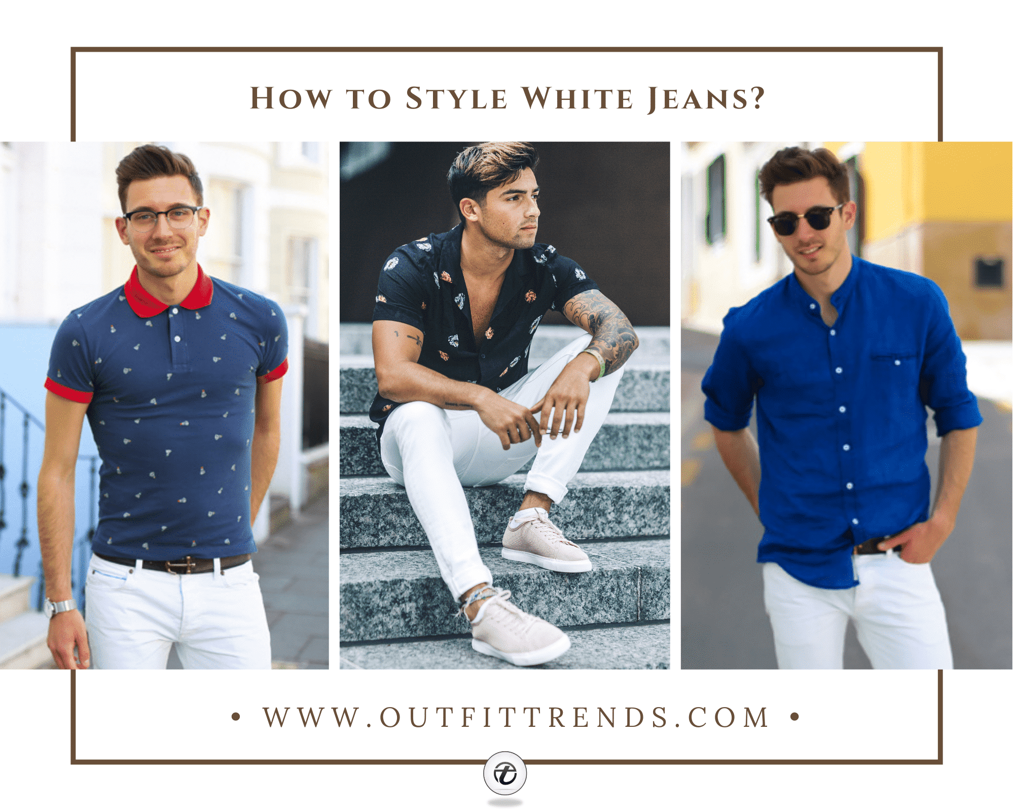 how to wear white jeans guys
