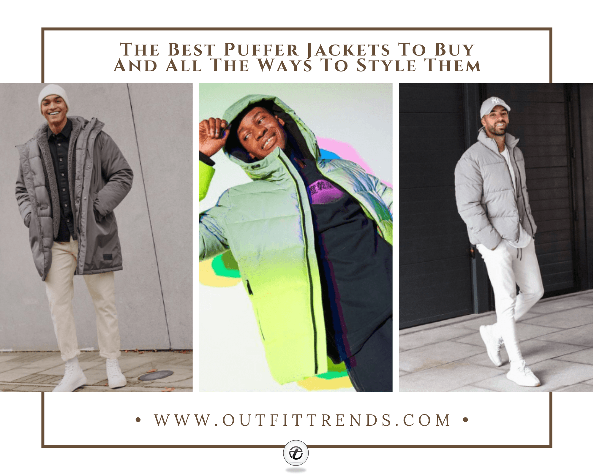 men puffer jacket outfits