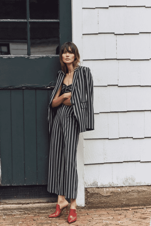 striped suits for women