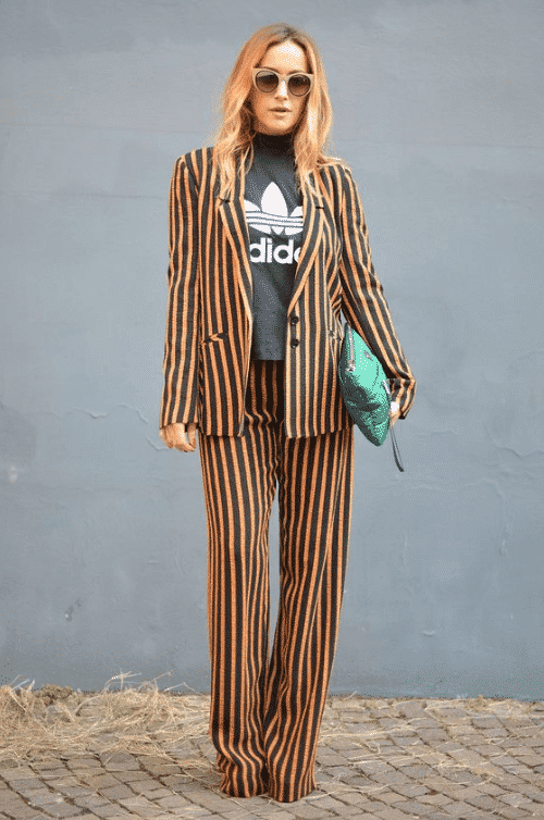 striped suits for women to wear