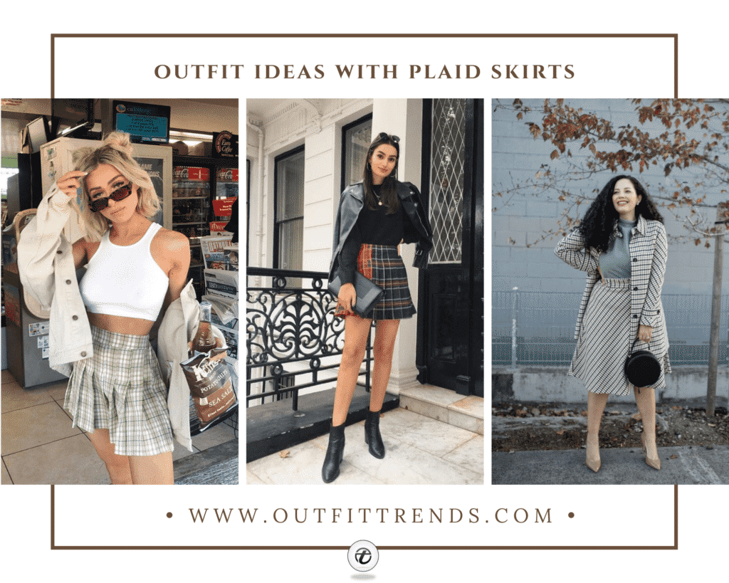 outfits with plaid skirts