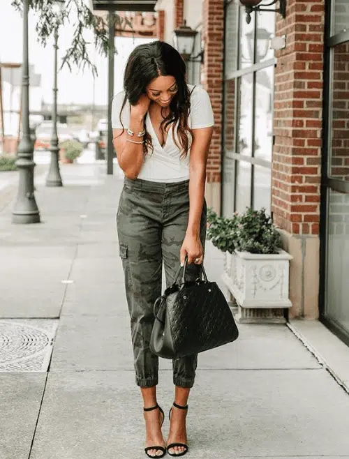 camo pants outfits for women