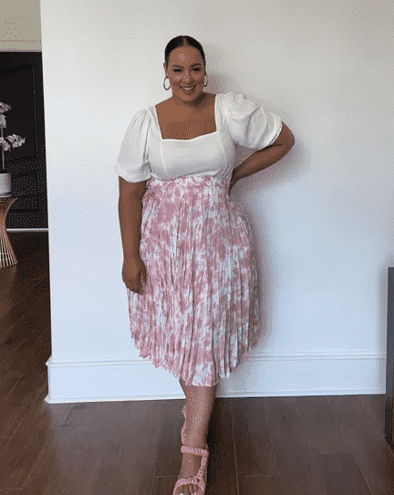plus size outfit for tea party