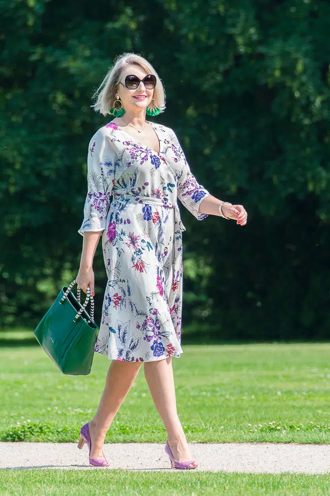 white floral dress