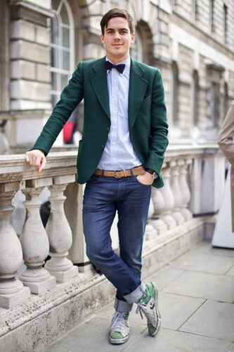 green shoes outfits for men