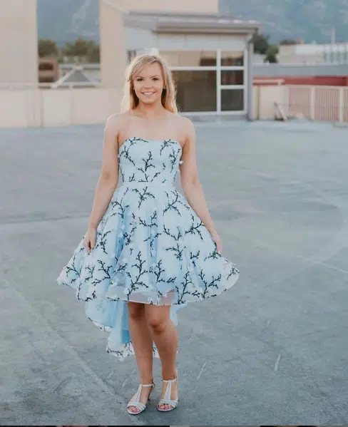 white floral dress