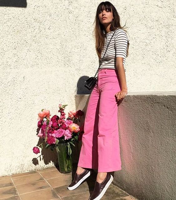 J.Crew Factory Pink Linen Pants Outfit - Dreaming Loud