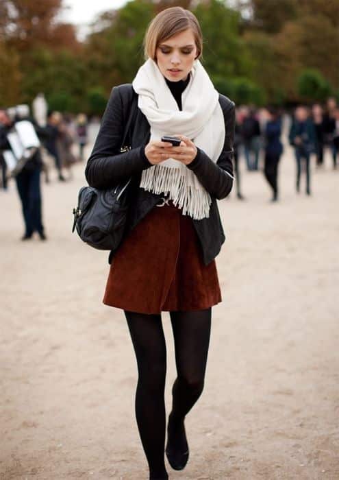 white scarves outfits