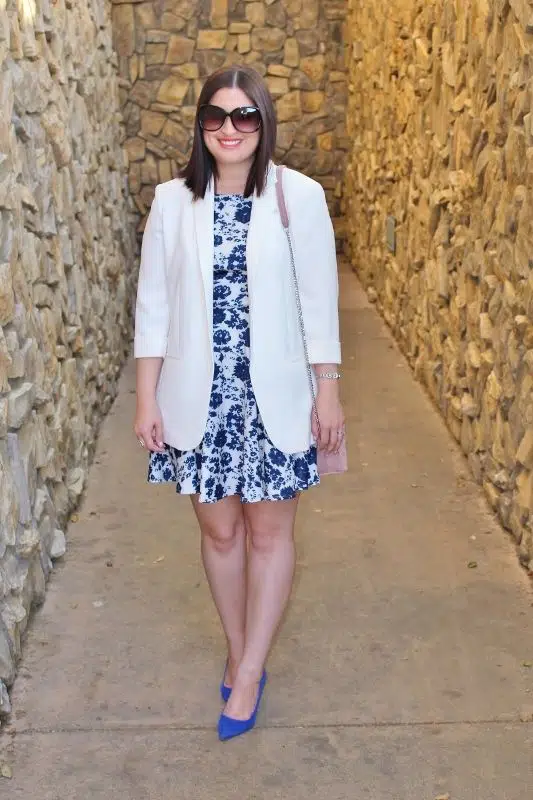 white floral dress