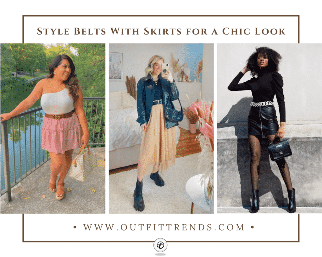 27 Belts with Skirts Outfits: How to Wear a Belt with Skirt?