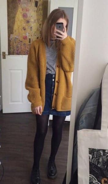 mustard yellow sweater