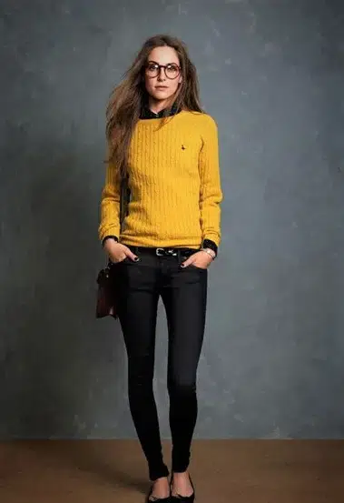 mustard yellow sweater