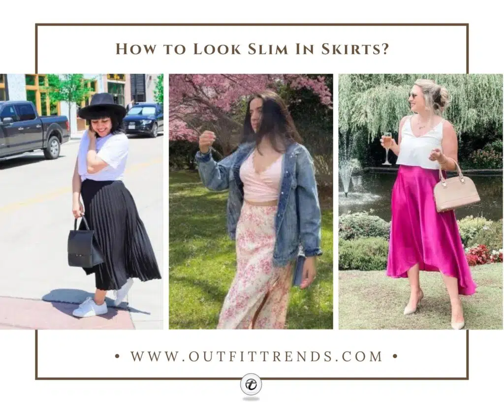 slimming skirt outfits - how to look slim in skirts