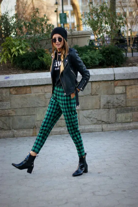 plaid leggings