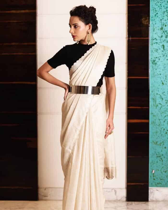 Belted Sarees For Those Who Are Looking For Fuss-Free Outfit Options! |  WedMeGood