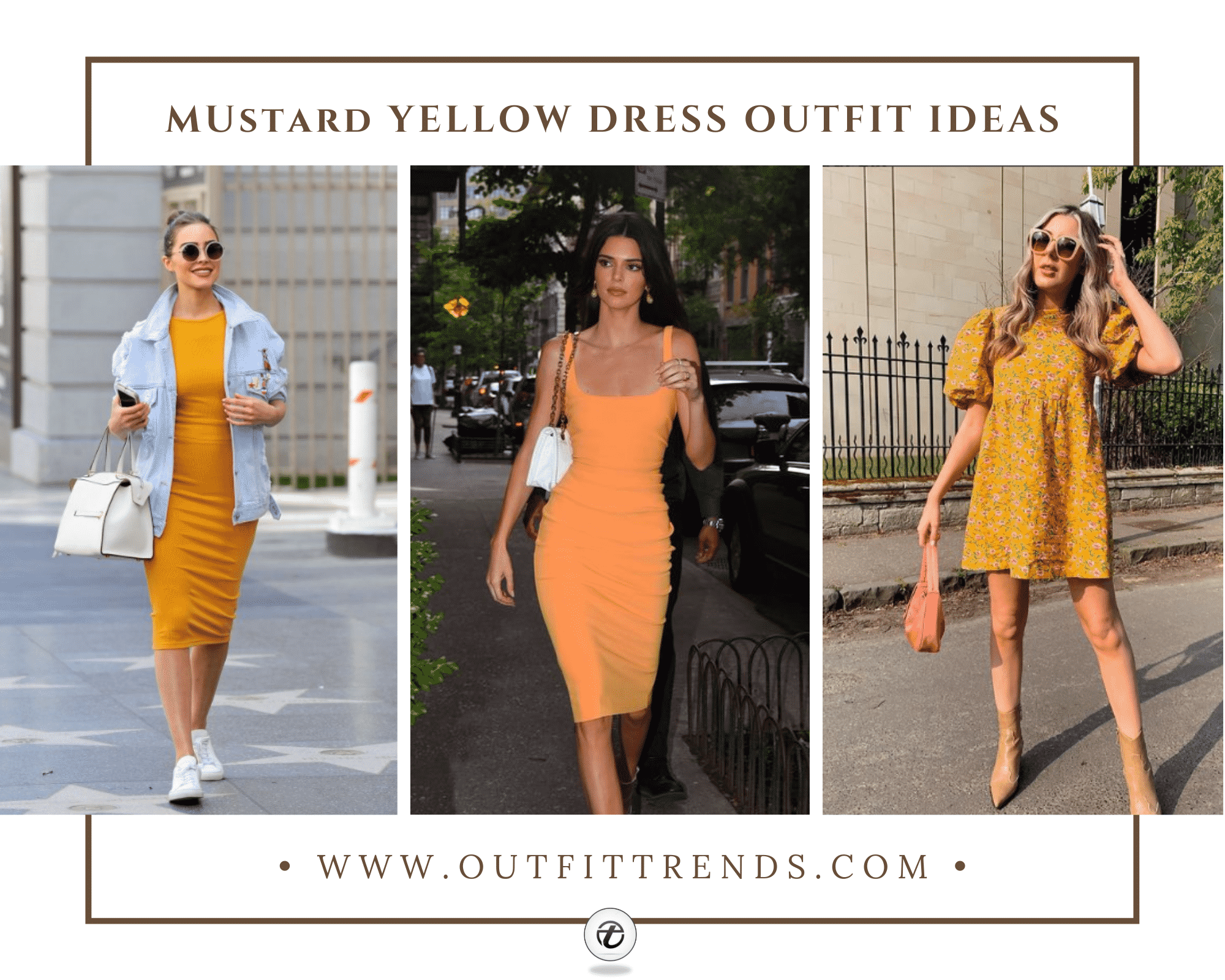 Mustard Yellow Dress Outfit Ideas 