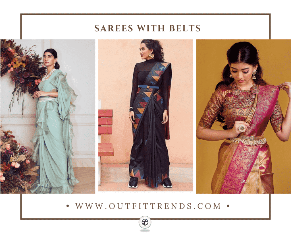 Sarees with belts