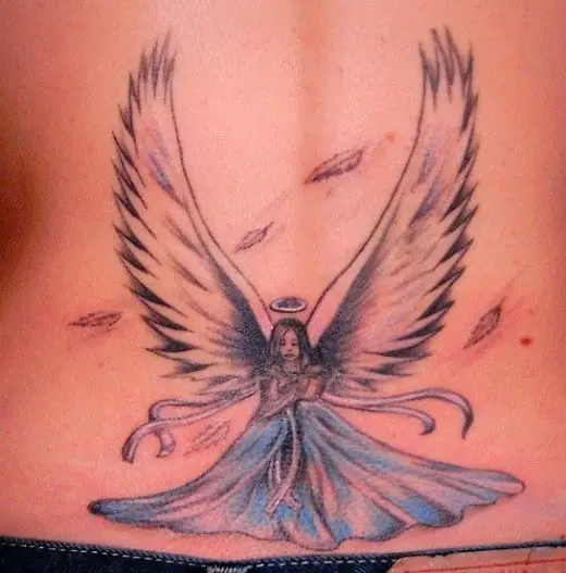 male warrior angel tattoo designs