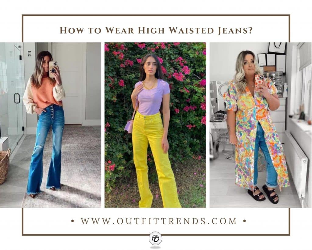 high waisted jeans outfits