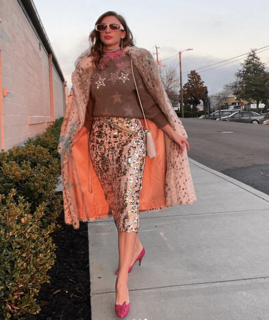 sequin skirt outfits