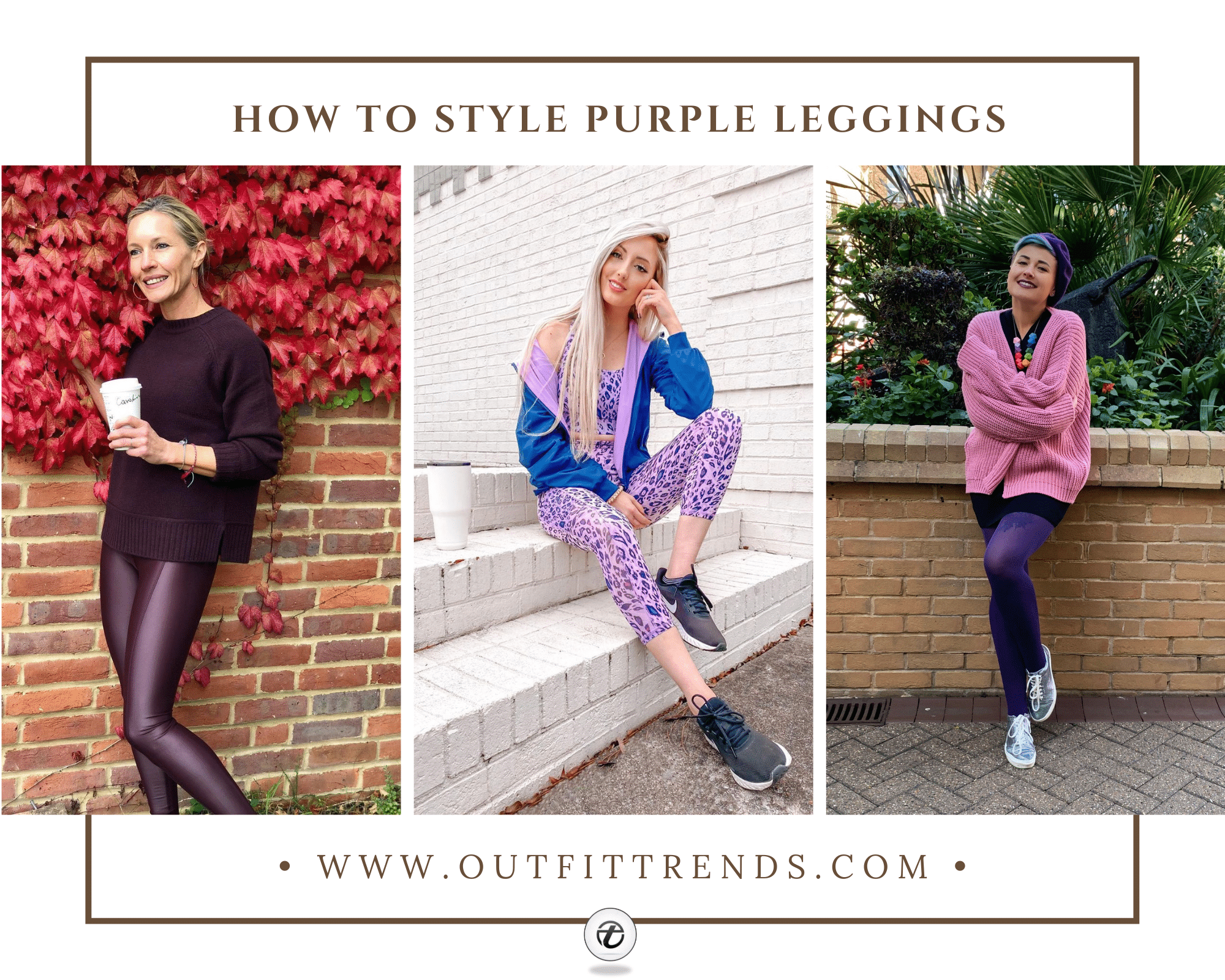 How To Style Purple Leggings-21 Outfits With Purple Leggings