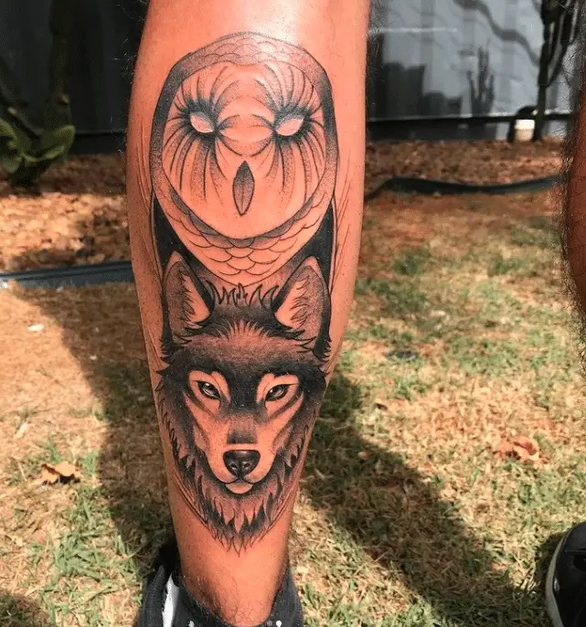 Tattoo uploaded by TattooRietje wolf geometric couple goals Tattoodo