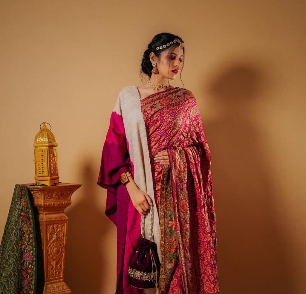 How To Wear a Bandhani Saree? 20 Best Bandhej Saree Designs