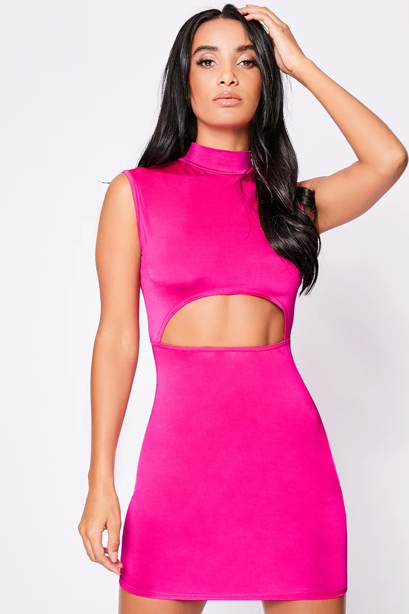 neon-pink-dress-outfits