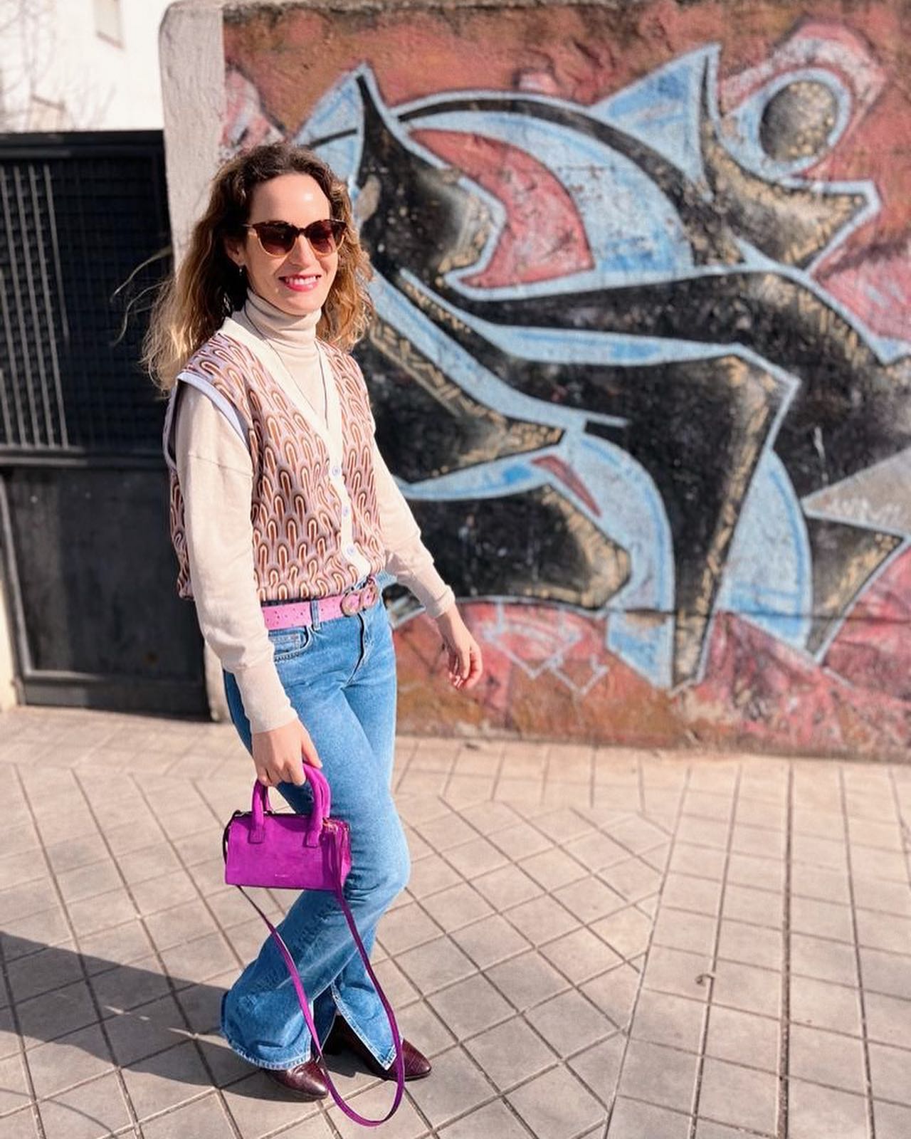 Pair shades of pink with a magenta purse