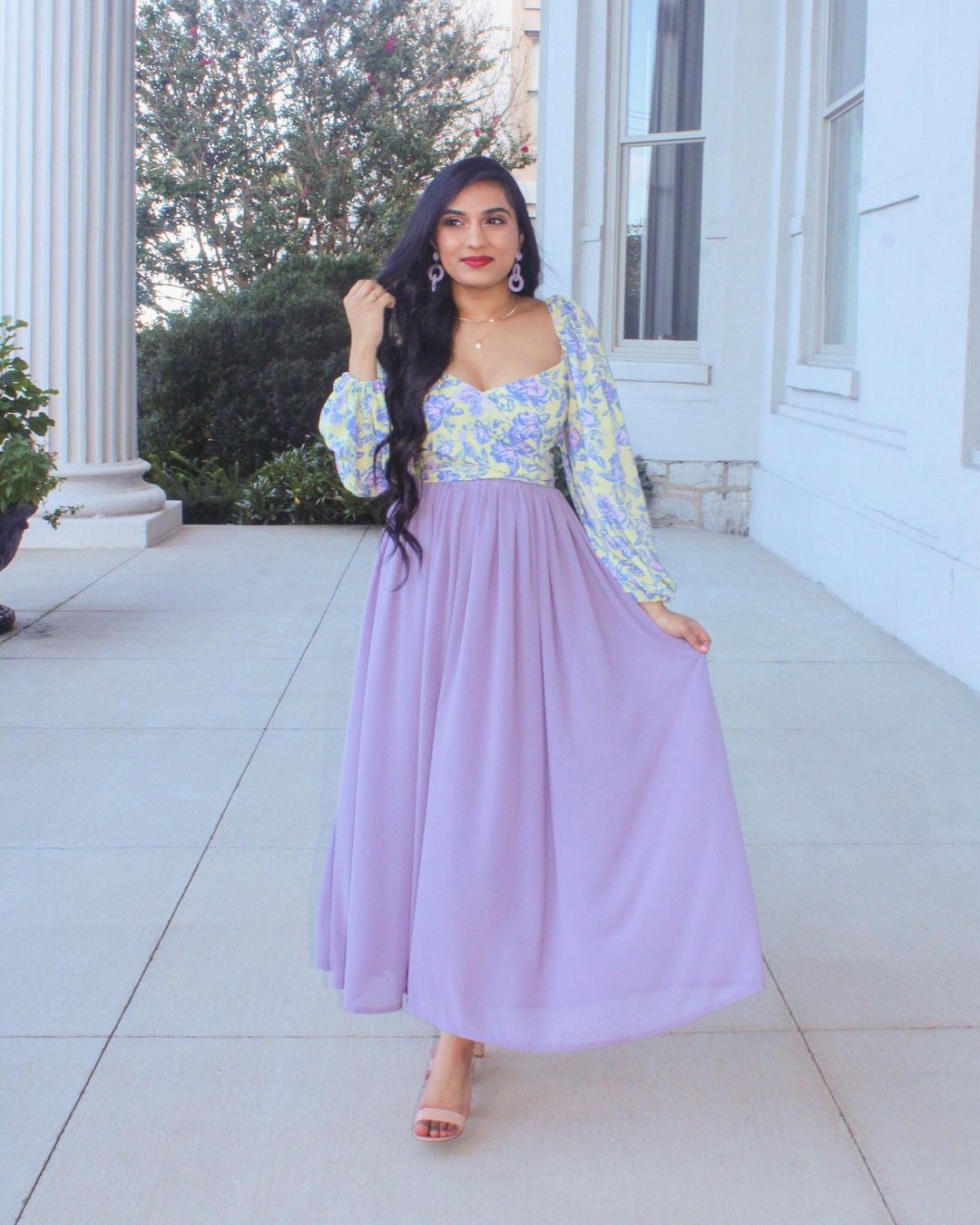 Ombre maxi purple skirt  Fashion Fashion clothes women Spring outfits