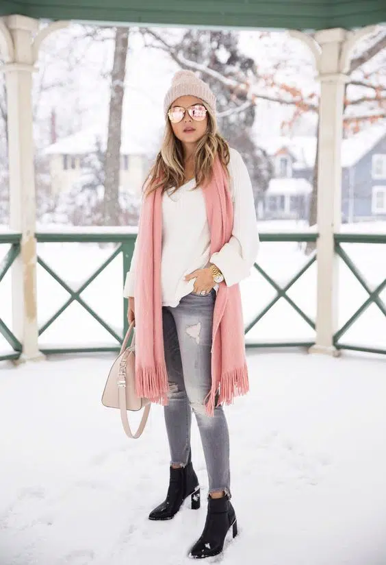 How To Style Pink Scarves 13 Outfit Ideas To Try