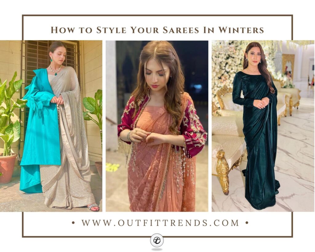 How to wear sarees in winter