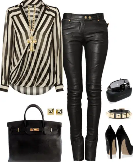 leather on leather outfits