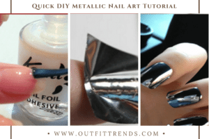Quick DIY Metallic Nail Art Tutorial | Outfit Trends
