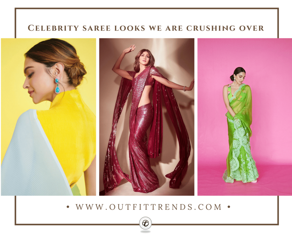 celebrity saree styles
