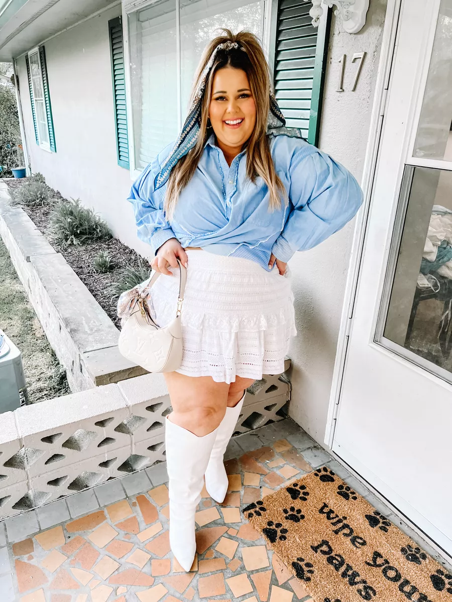 skirt outfits for plus-size ladies