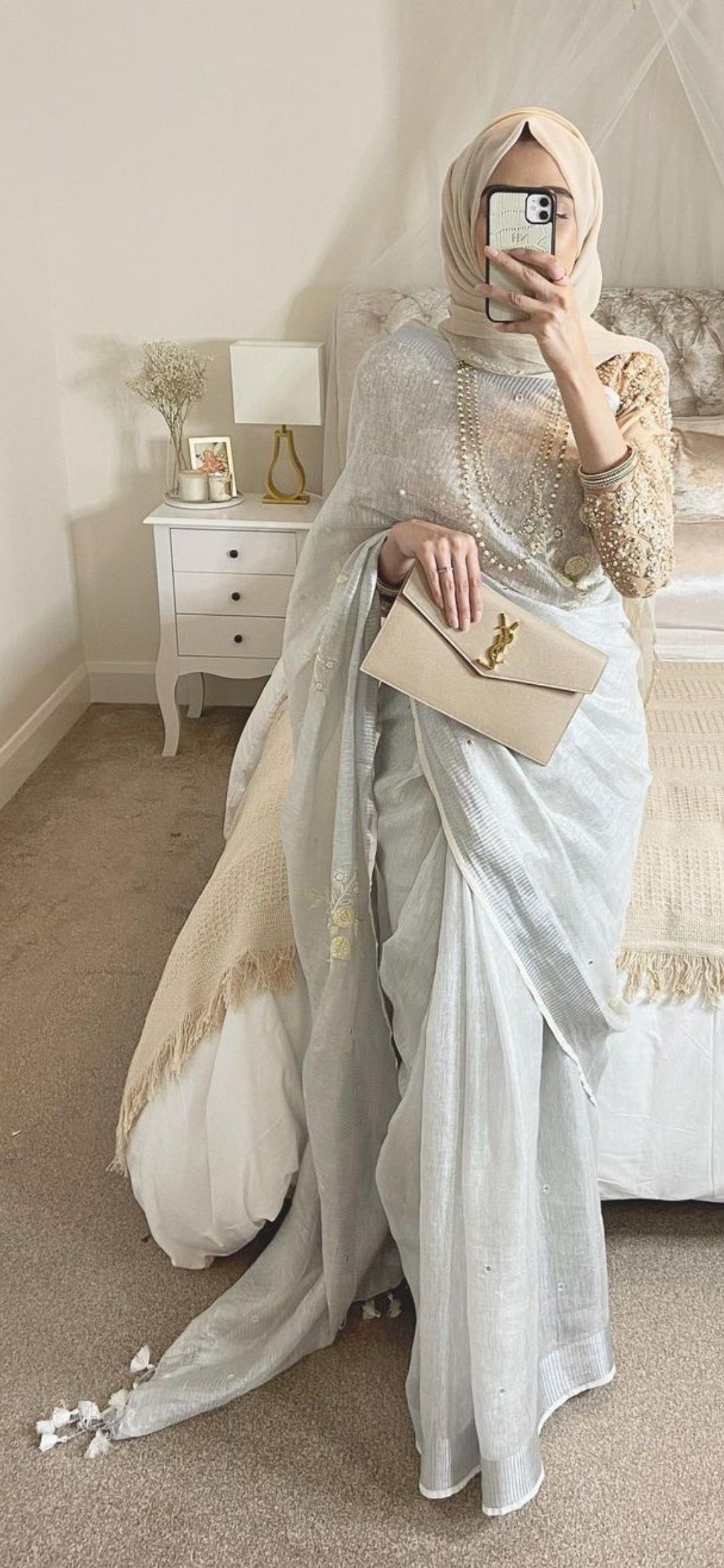 modern saree with hijab style 2