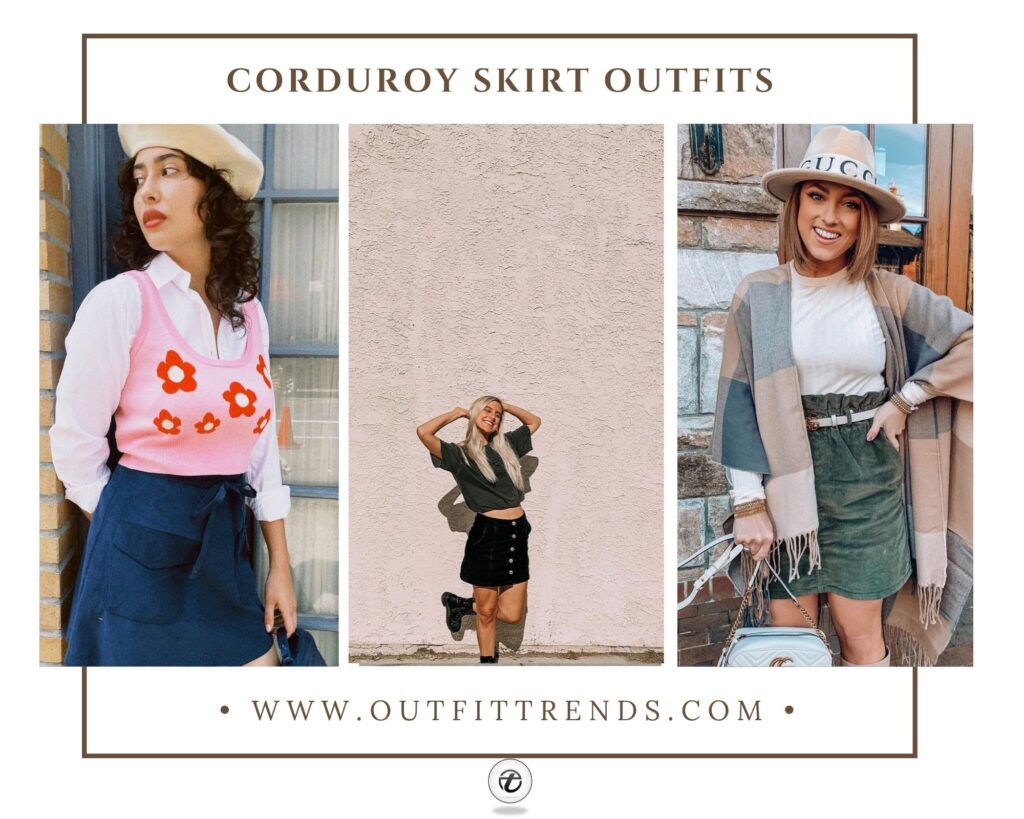 16 Corduroy Skirt Outfits – What to Wear With A Corduroy Skirt?