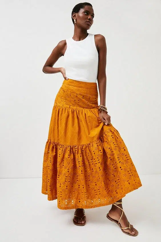 Eyelet Skirt Outfit